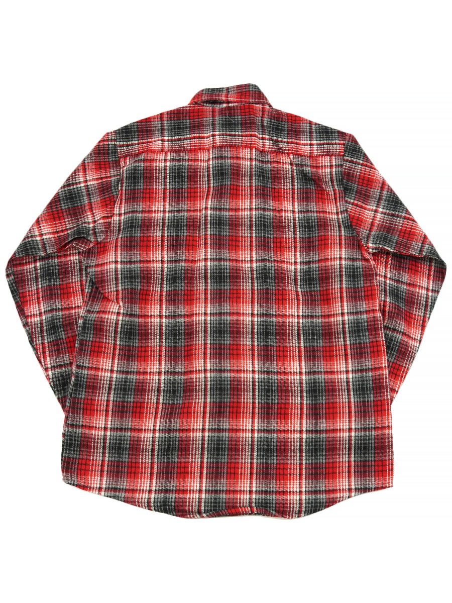 90'S～ FIVEBROTHER PLAID FLANNEL SHIRT (SIZE. TALLMAN LARGE) MADE