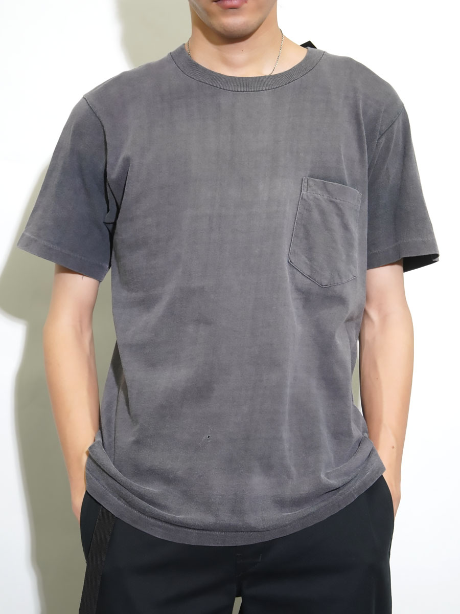 70's～ TOWNCRAFT 無地 100%コットン ポケット付きTシャツ 表記(M