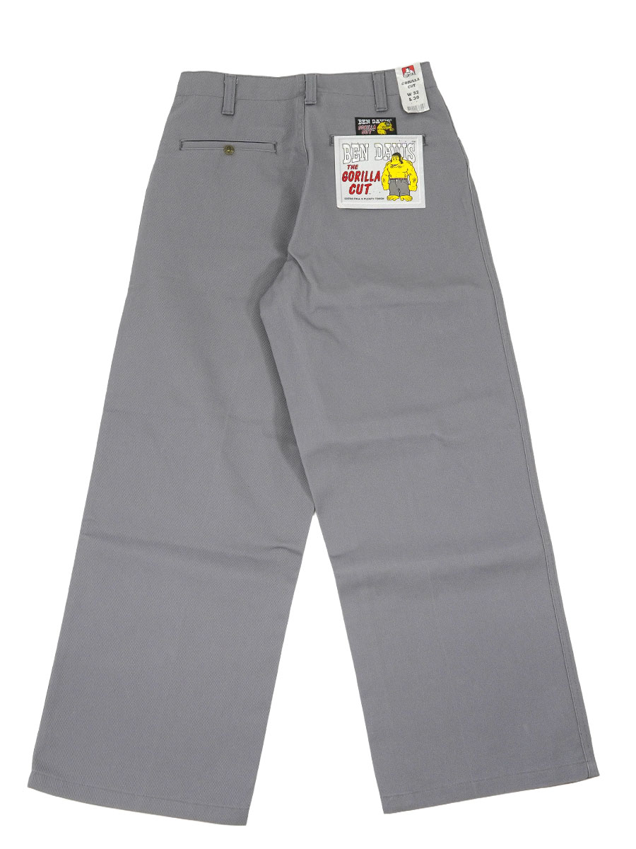 メキシコ製 BEN DAVIS GORILLA CUT W32 L30 BEN DAVIS ''GORILLA CUT'' WORK PANTS GREY (SIZE.W32 L30) NOS MADE
