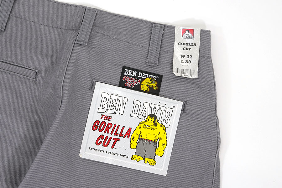 メキシコ製 BEN DAVIS GORILLA CUT W32 L30 BEN DAVIS ''GORILLA CUT'' WORK PANTS GREY (SIZE.W32 L30) NOS MADE