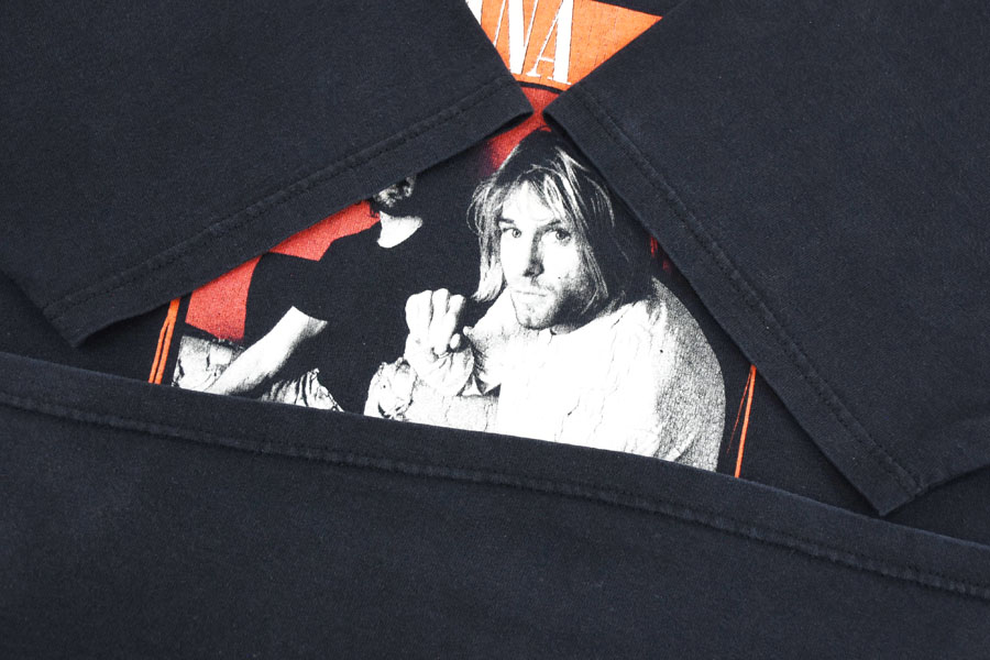 00's anvil ''NIRVANA'' フォトプリントTシャツ ブラック 表記(L