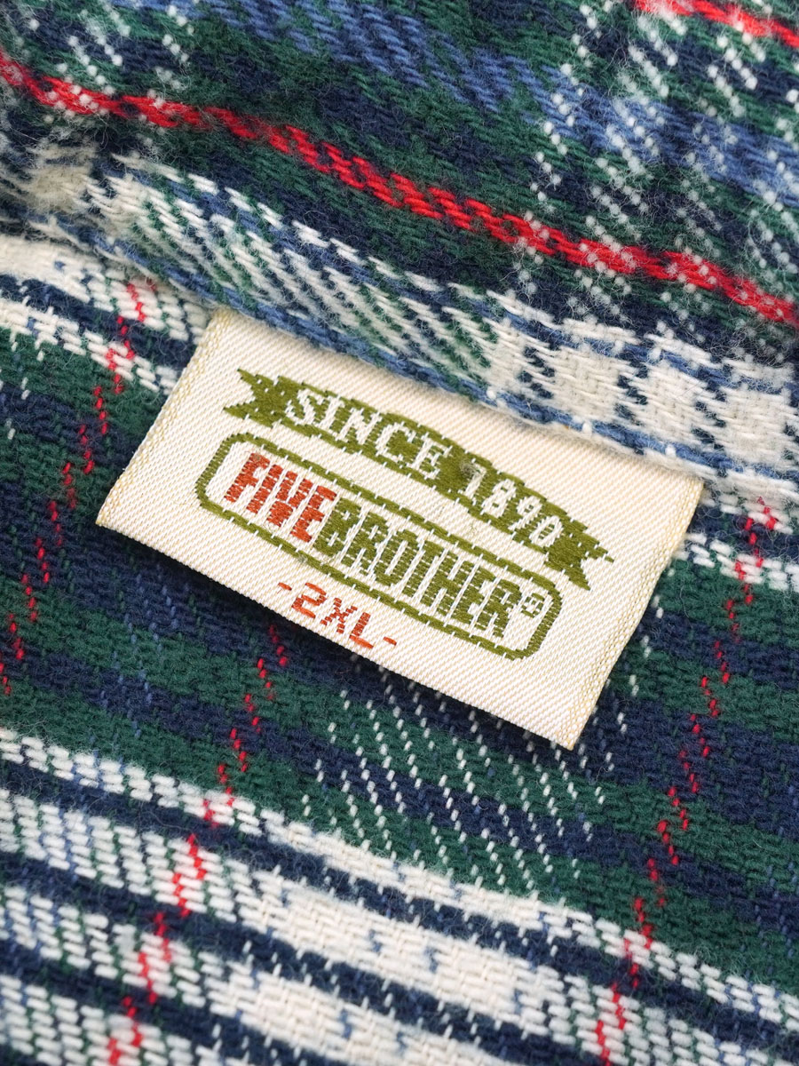90's FIVEBROTHER 好配色チェック柄 フランネルシャツ 表記(2XL)