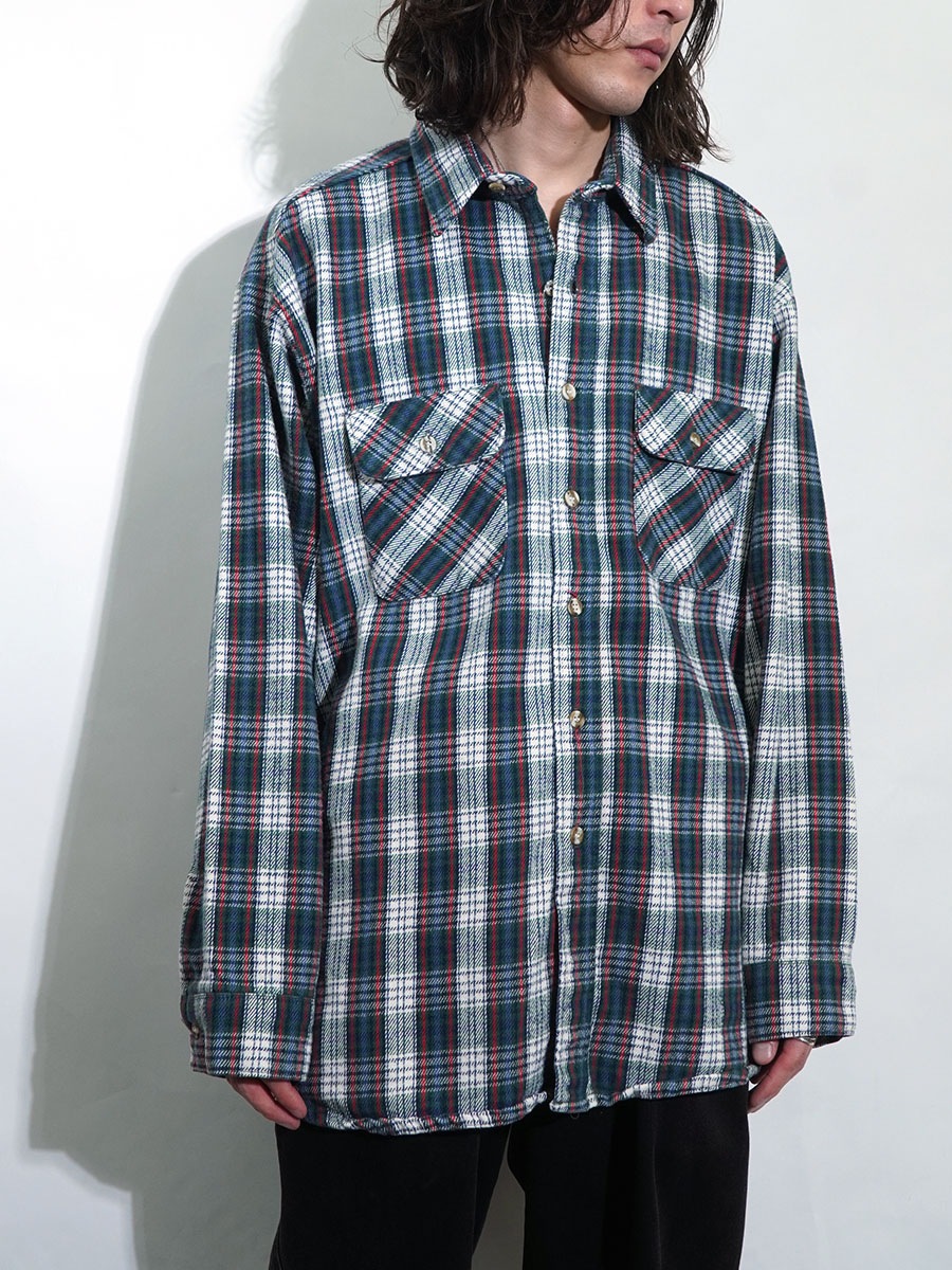 90's FIVEBROTHER 好配色チェック柄 フランネルシャツ 表記(2XL)