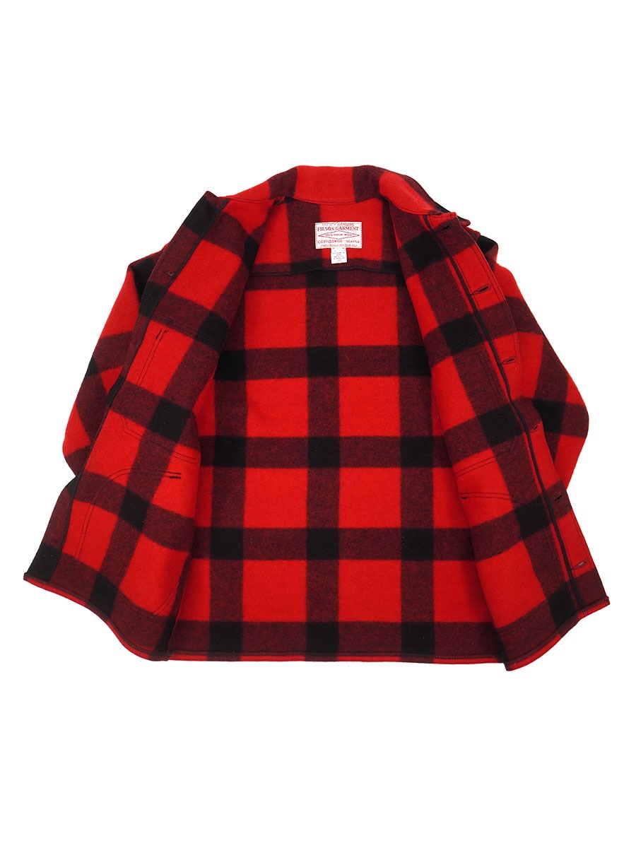 USA製 FILSON 赤黒バッファローチェック ウールマッキーノジャケット