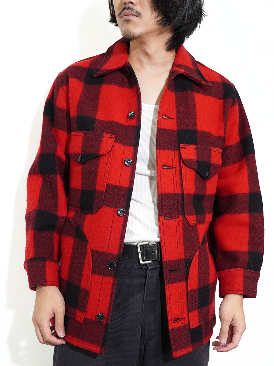 USA製 FILSON 赤黒バッファローチェック ウールマッキーノジャケット