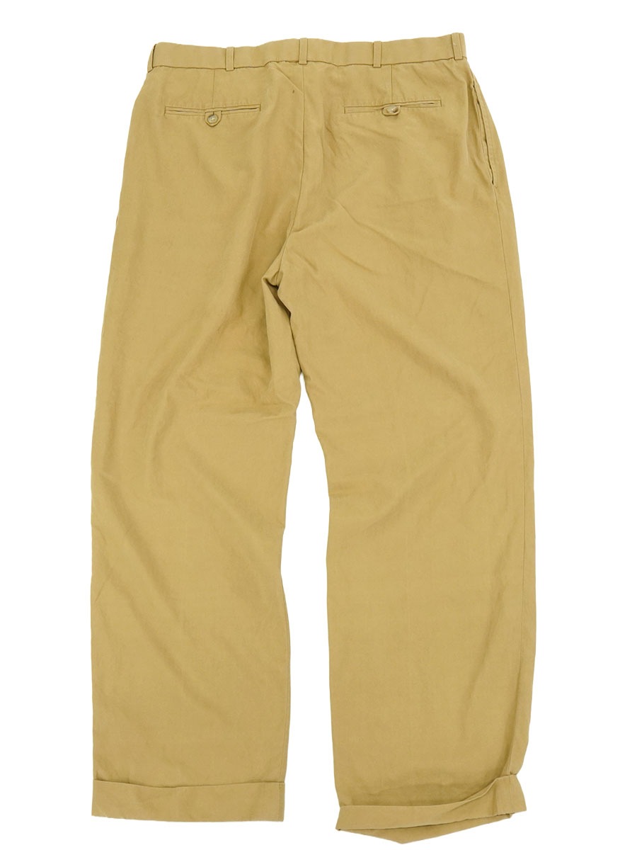 POLO by Ralph Lauren コットンシルク タックパンツ 36 RALPH LAUREN 2TUCK SILK×COTTON PANTS BEIGE (SIZE.W36 L30) | NEW