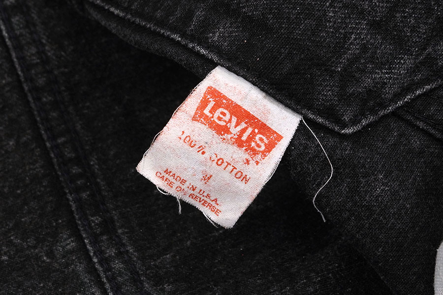 80's～ LEVI'S 70507 アシッドブラック デニムジャケット 表記(M) USA
