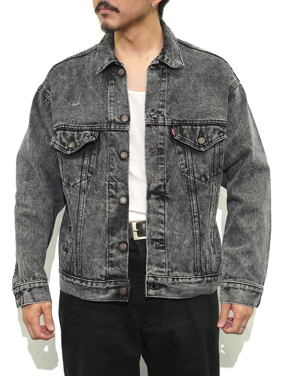 Levi's ブラックデニムジャケット 70507 アメリカ製 80's～ LEVI'S 70507 アシッドブラック デニムジャケット 表記(M) USA