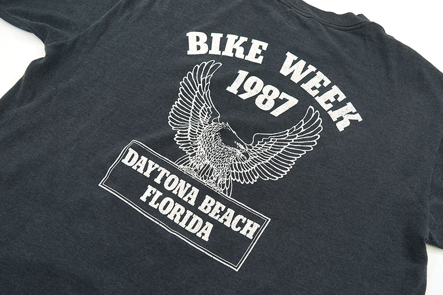 WANDERER BIKE WEEK Tシャツ 黒　ハーレー USA 80's HOLOUDEK ハーレーダヴィッドソン ''BIKE WEEK 1987'' 両面
