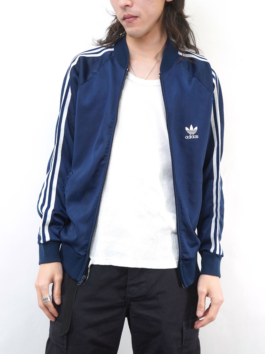 80's adidas ジャージ ネイビー×ホワイト 表記(M) USA製 | NEW ITEM