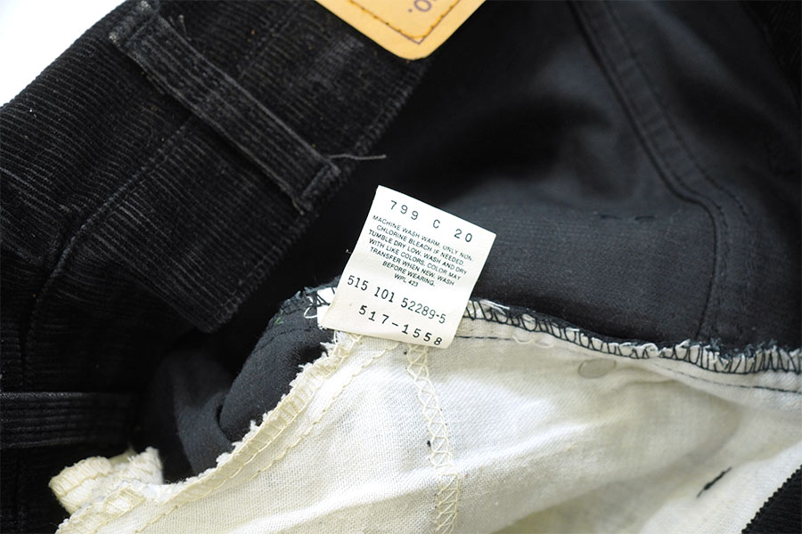 リーバイス 517 コーデュロイ 36x31 黒 実寸34.5x28 USA製 リーバイス 517 コーデュロイ 36x31 黒 実寸34.5x28 USA製 リーバイス