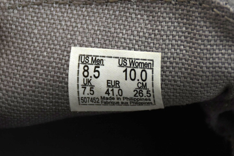 未使用 VANS クロコダイル柄 ローファー ライトグレー 表記(8.5)