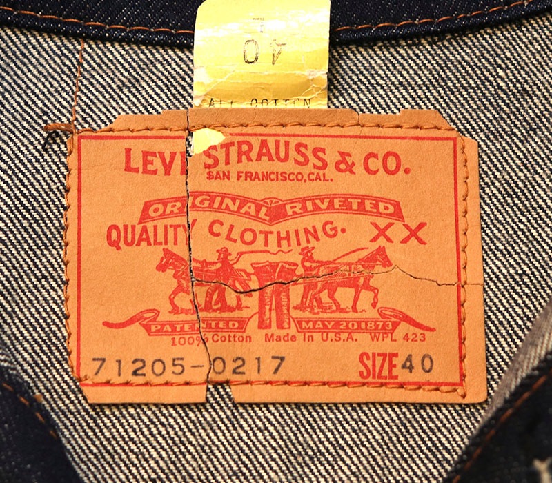 1960s LEVIS 71205E , BIG PATCH , NO WASH , Size 40