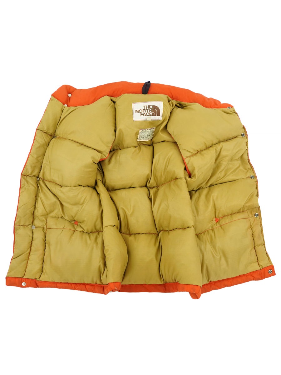 スペシャル　激レアカラー　ビンテージ　茶タグ　ダウンベスト 70's ノースフェイス 茶タグ ダウンベスト 