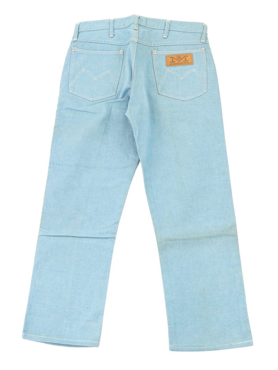 60's MAVERICK サックスブルー デニムパンツ 実寸(33x28位) | すべての