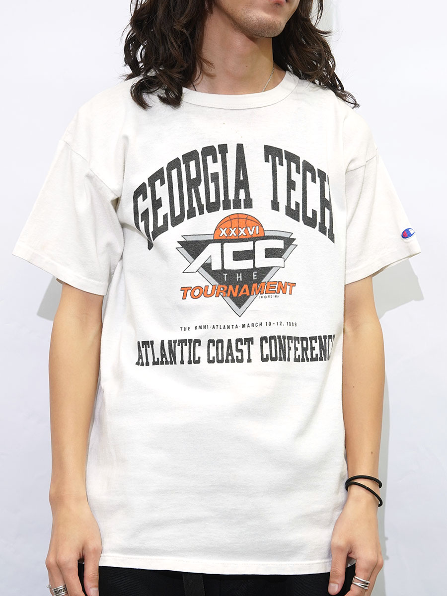 80's トリコタグ チャンピオン ''GEORGIA TECH'' 染み込みプリント T