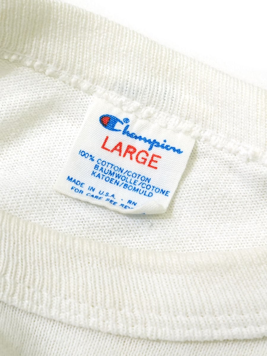 80s トリコタグ 染み込み Champion Tシャツ L チャンピオン 80's トリコタグ チャンピオン ''GEORGIA TECH'' 染み込みプリント T