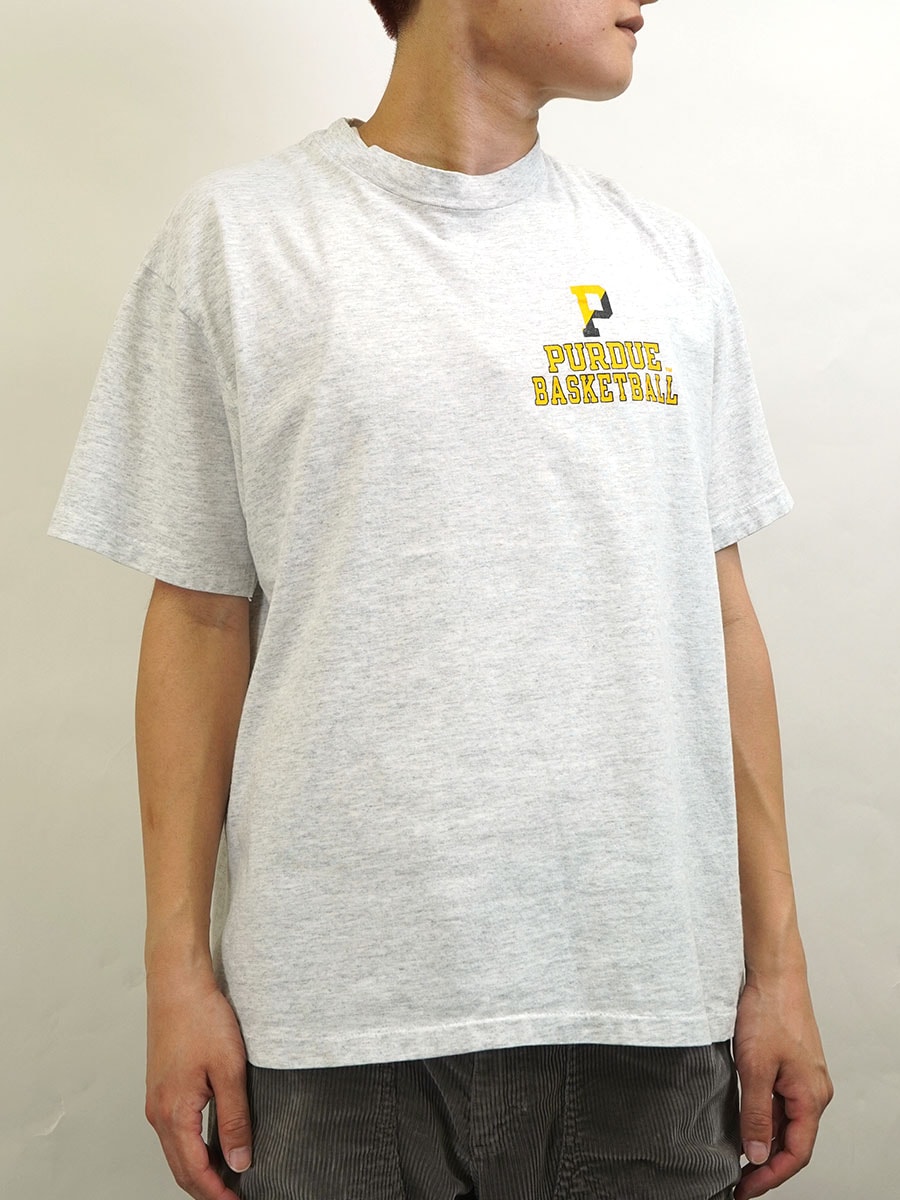 80's チャンピオン ''PURDUE BASKETBALL'' 両面プリントTシャツ 表記(L) USA製