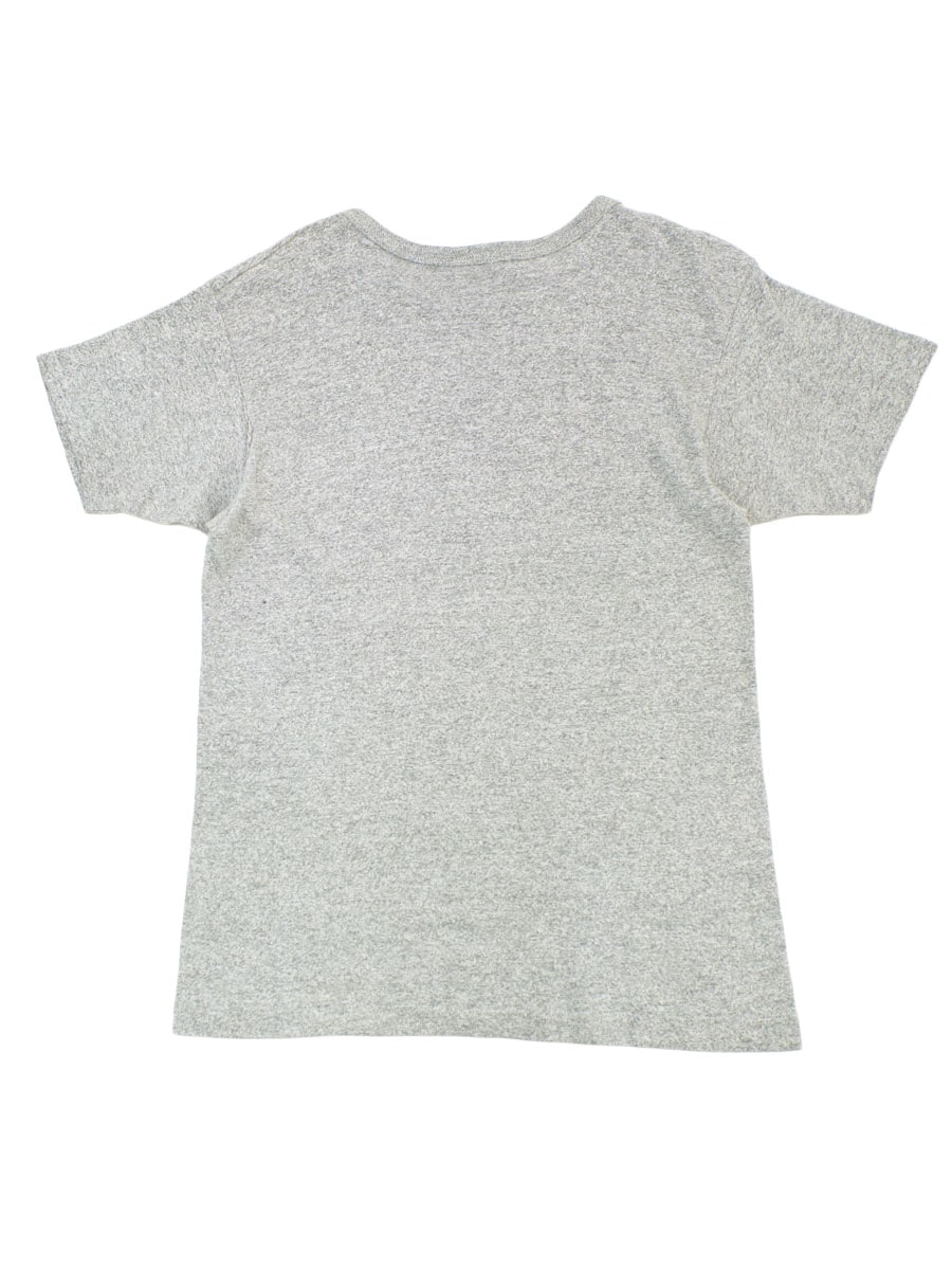 80's トリコタグ チャンピオン スクリプトロゴ 染み込み 霜降りTシャツ 表記(M)