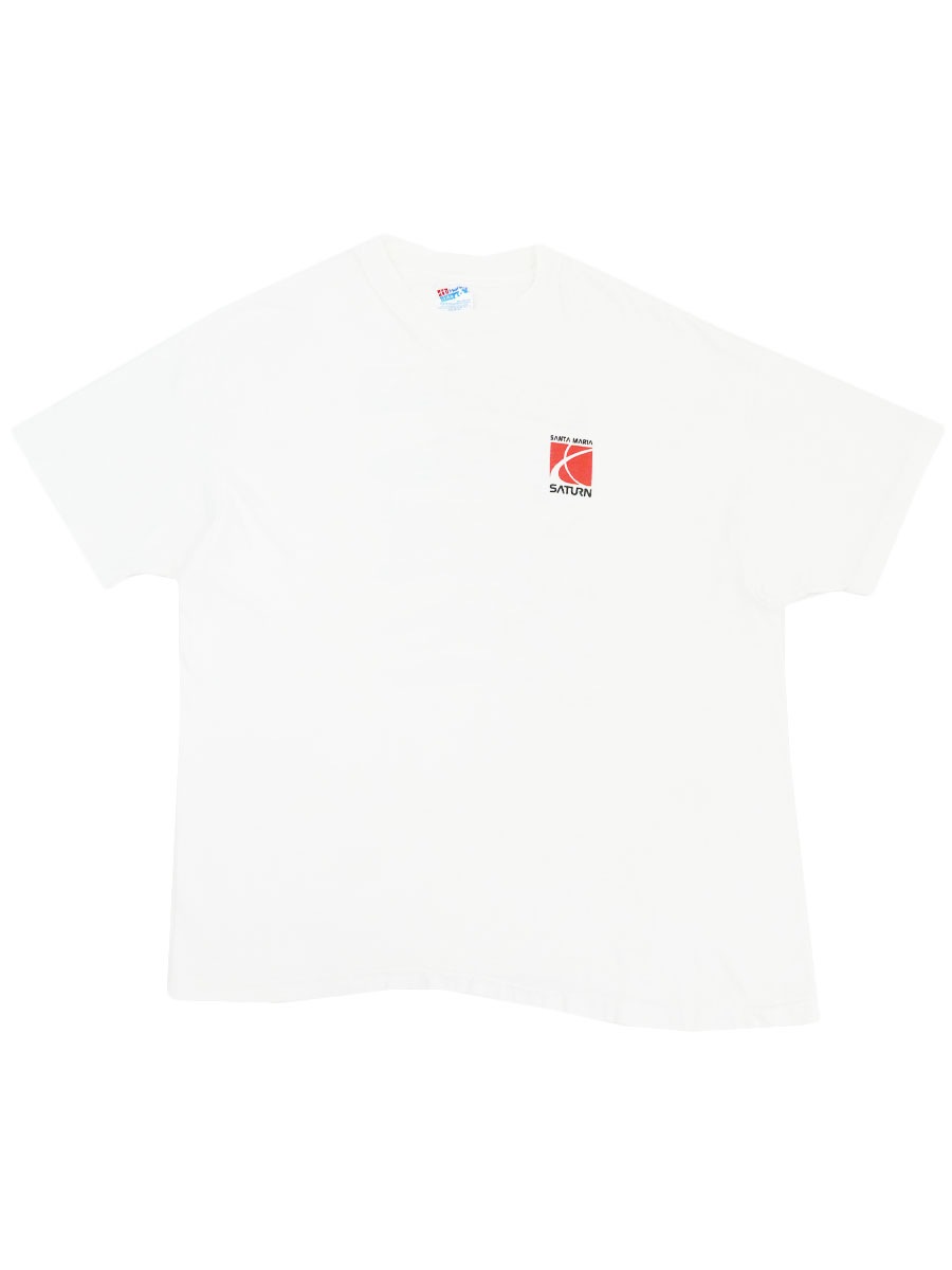 90's Hanes ''SATURN'' 両面プリント Tシャツ ホワイト 表記(XL) USA製