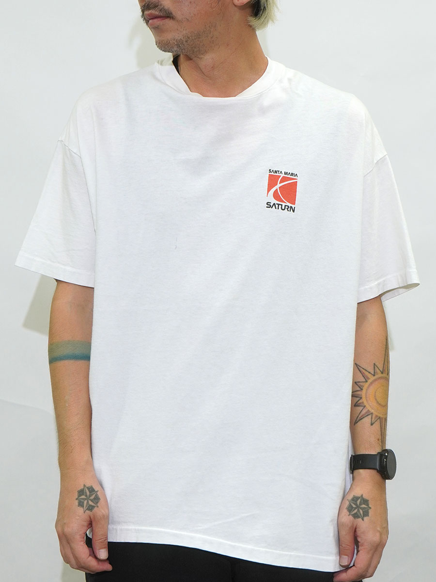 90's Hanes ''SATURN'' 両面プリント Tシャツ ホワイト 表記(XL) USA製