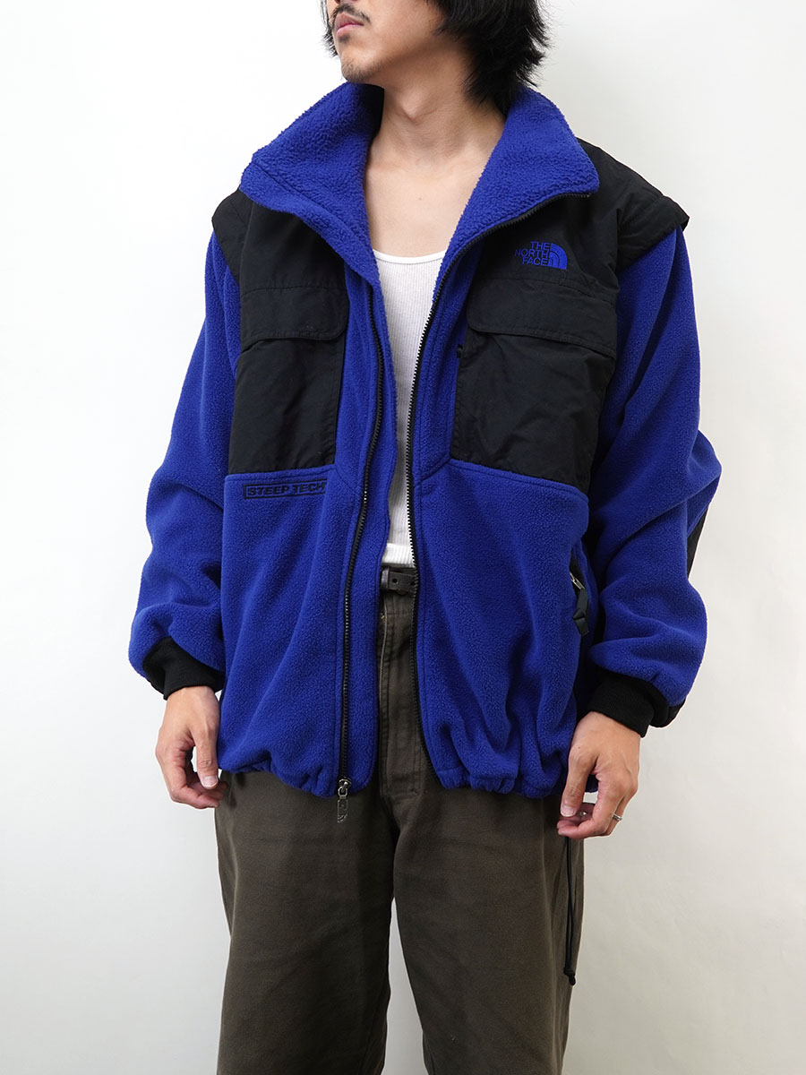 THE NORTH FACE ''STEEP TECH'' 2Way フリースジャケット 青×黒