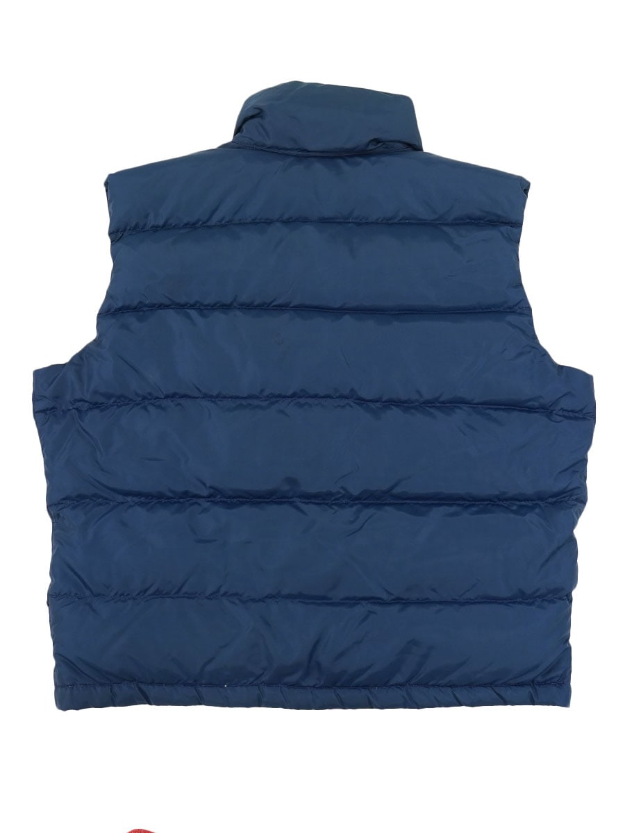 80's 茶タグ THE NORTH FACE ダウンベスト ネイビー 表記(L) ラウンド