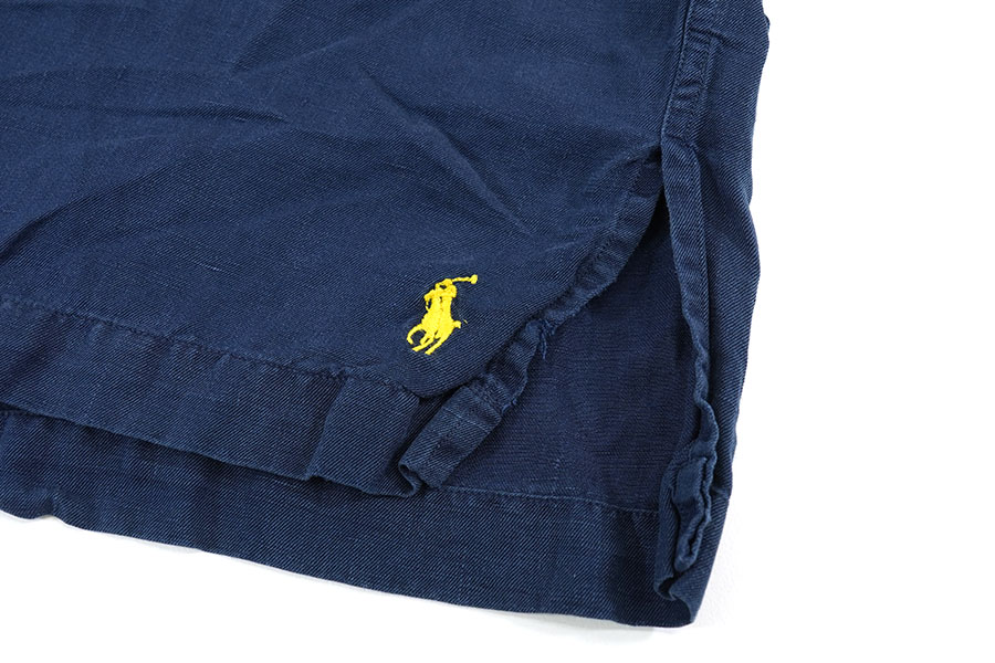 ジ*ム様 ネイビー イエロー ralph lauren シルク リネン 半袖シャ ラルフローレン シルクxリネン ループカラー半袖シャツ ネイビー 表記
