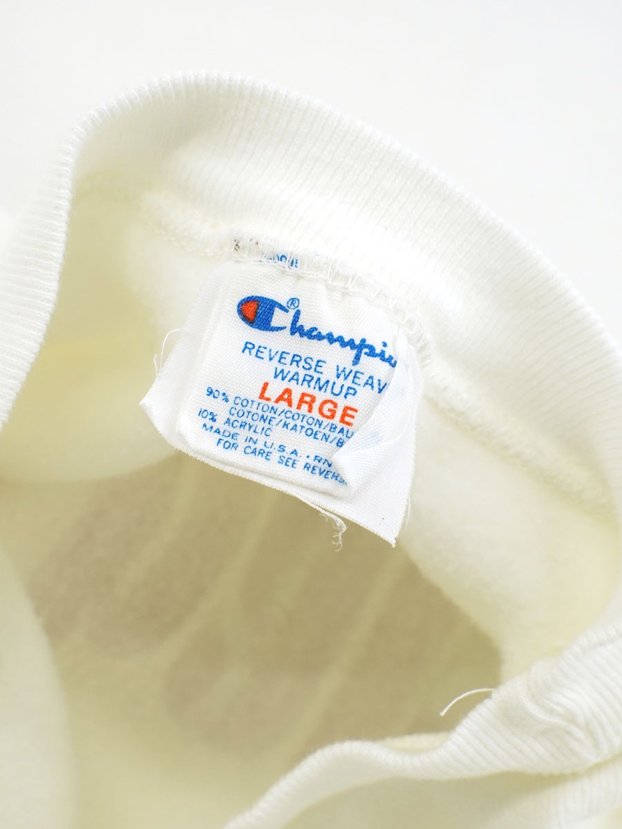 80's プリントタグ チャンピオンRW ''harton'' 白 表記(L)