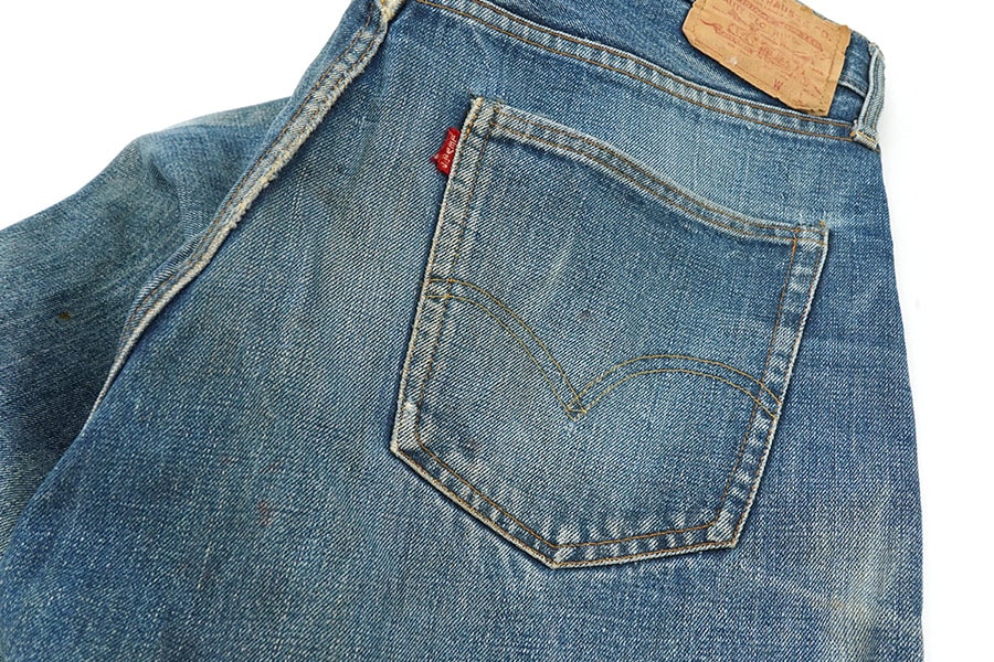 60's Levi's 505 BIG-E デニムパンツ ヒゲ 良色落ち 実寸(34x28位