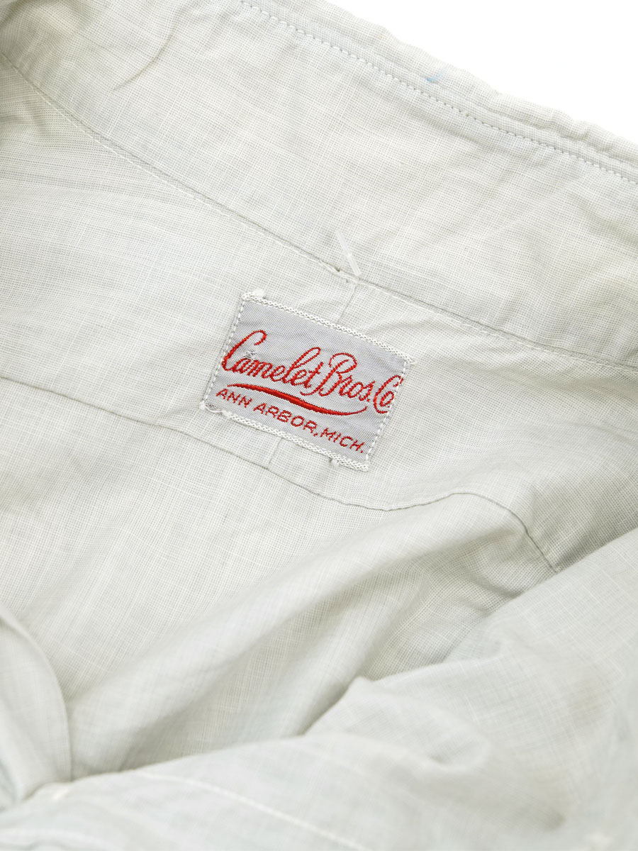 50's Camelet Bros Co. L/S ボタンダウンシャツ ライトグレー 表記(15)