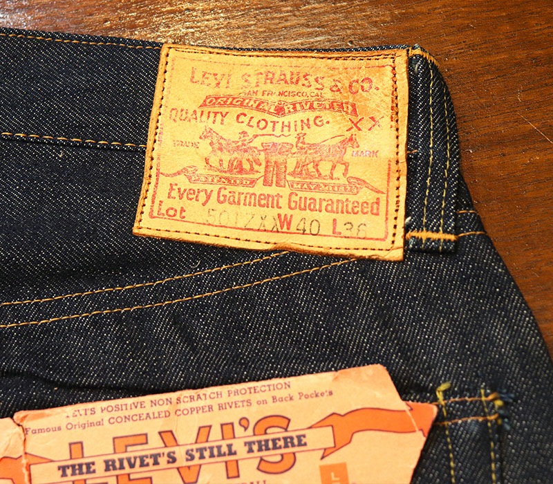 1950s DEAD STOCK , LEVIS 501ZXX LEATHER , W40 L36 | NEW ITEM