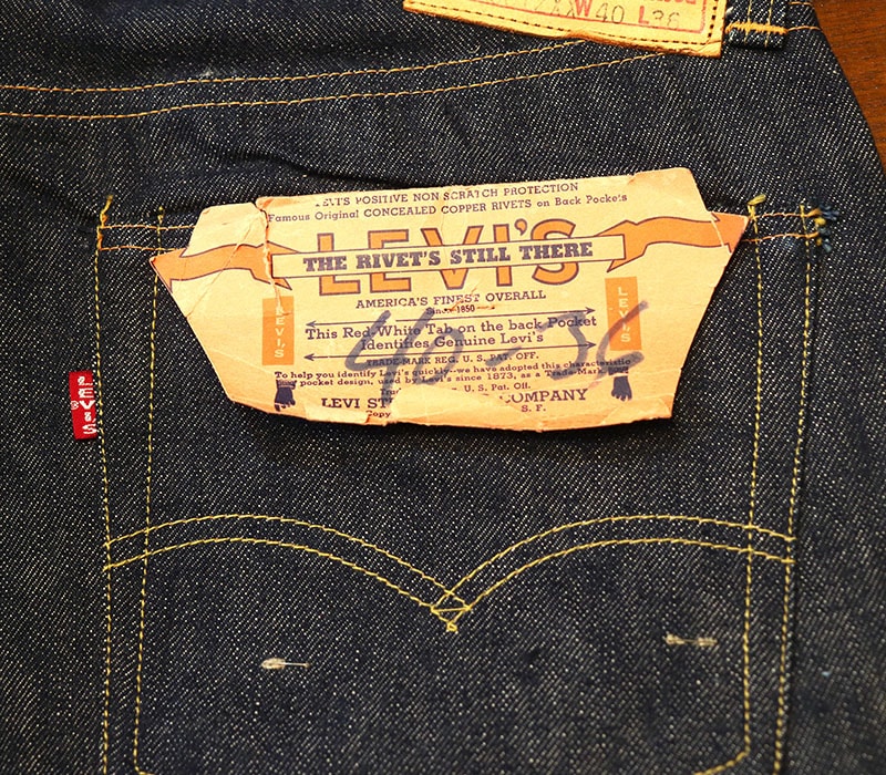 1950s DEAD STOCK , LEVIS 501ZXX LEATHER , W40 L36
