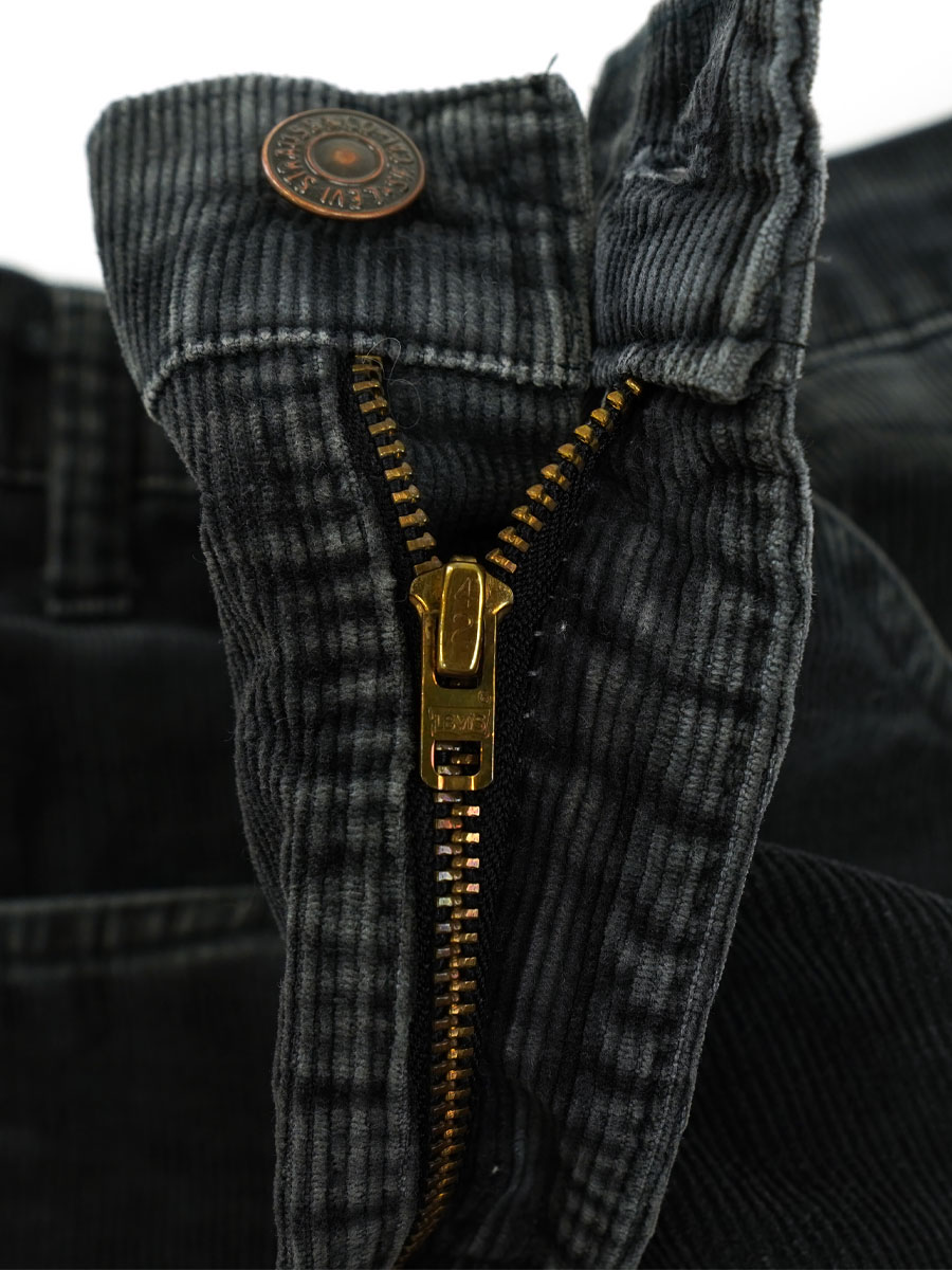 80s W36 Levis 519 1158 コーデュロイ ブラック USA製 80s USA製 Levi'sリーバイス 519 コーデュロイパンツ チャコール