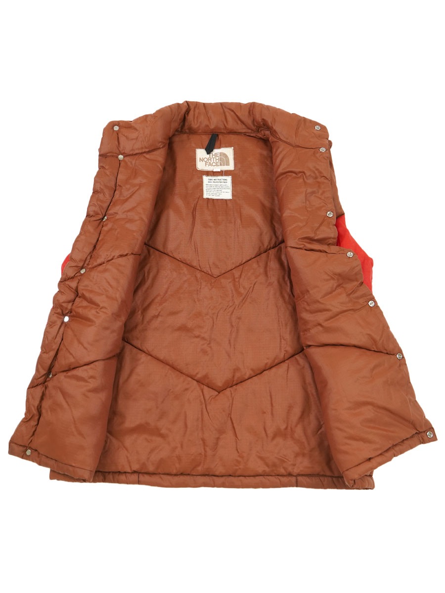 70's 茶タグ THE NORTH FACE バイカラー 中綿ベスト ブラウン×レッド