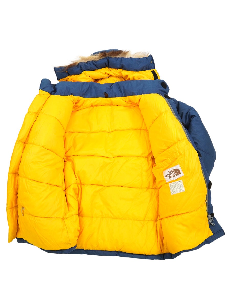 タグ付✨CABaN 2020SS シャイニージャガードノーカラージャケット　黄色 70's 茶タグ THE NORTH FACE ブルックスレンジ ネイビー×イエロー 表記