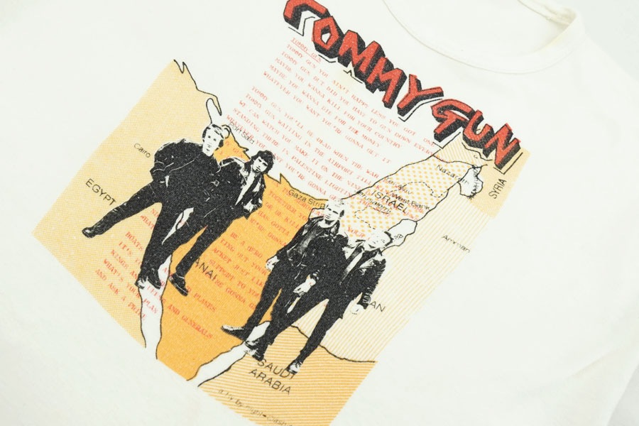 70's CLASH ''TOMMY GUN'' Tシャツ 実寸(S位) ヨーロッパボディ 70's CLASH ''TOMMY GUN'' Tシャツ 実寸(S位) ヨーロッパボディ