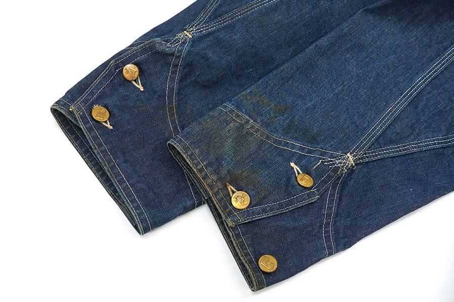 40's Lee 91-J ハウスマーク デニムカバーオール 真っ紺 表記(42