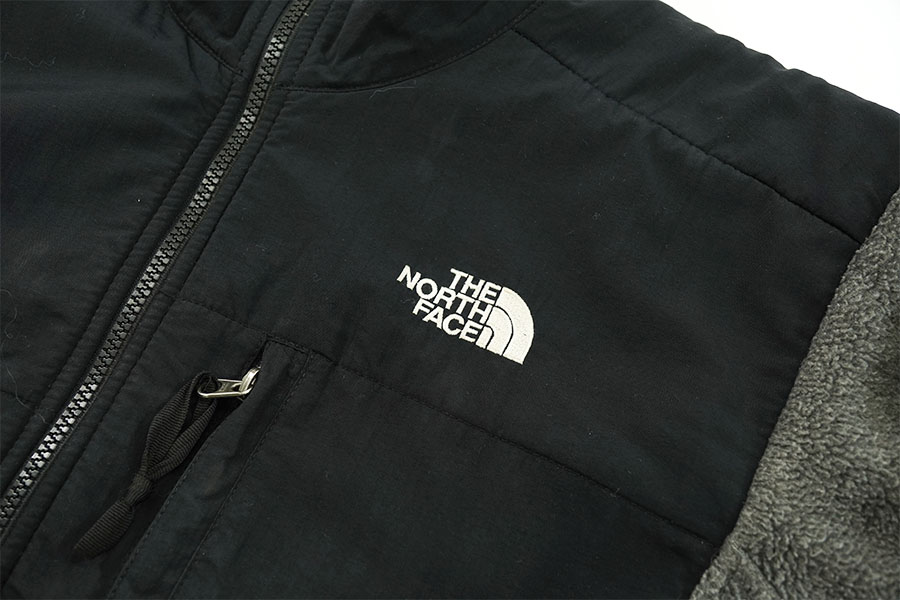 THE NORTH FACE ''DENALI'' フリースジャケット チャコールグレー×ブラック 表記(S/P)