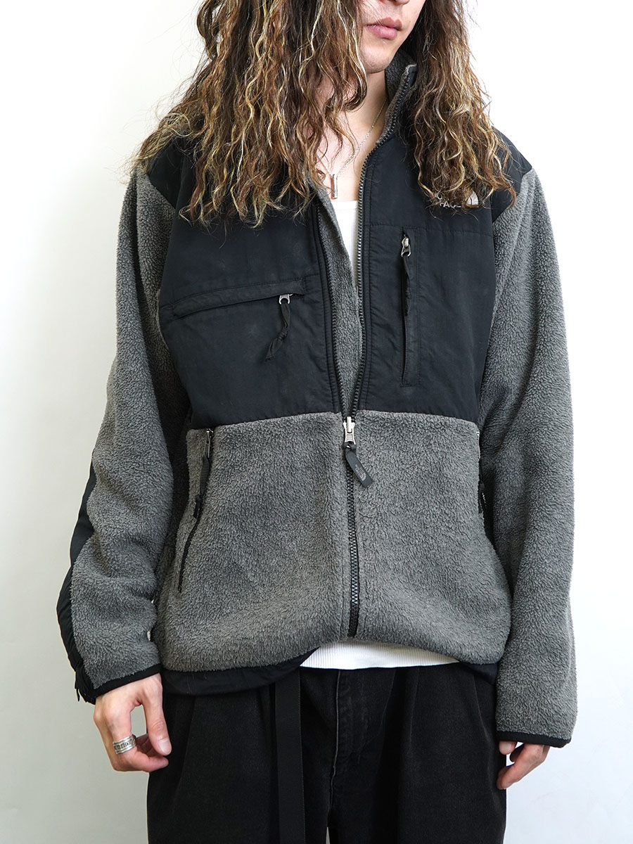 THE NORTH FACE ''DENALI'' フリースジャケット チャコールグレー×ブラック 表記(S/P)
