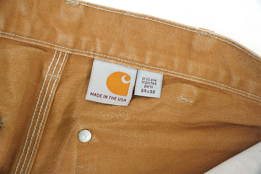 カーハート ダブルニー ダックペインターパンツ ブラウン 表記(34x32