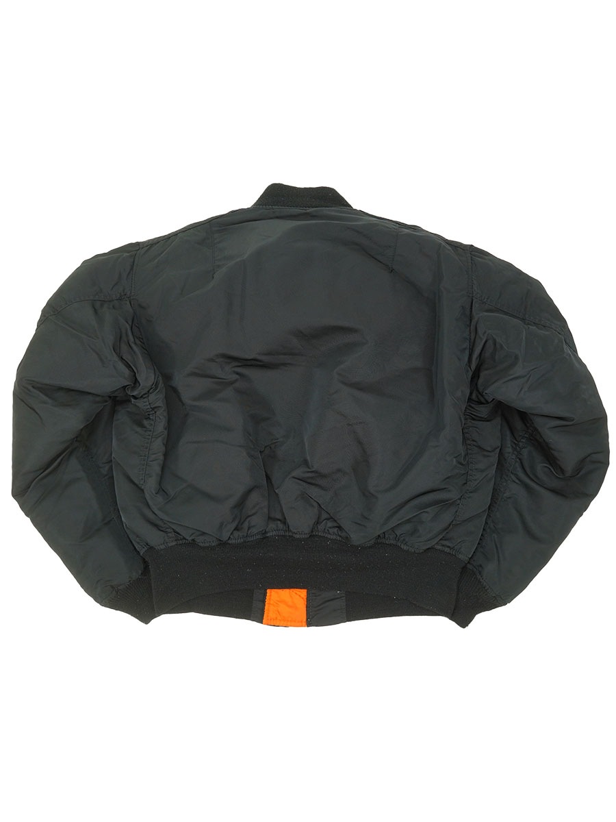ALPHA MA-1 フライトジャケット L USA製 美品 USA製 ALPHA INDUSTRIES MA-1 フライトジャケット ブラック 表記(LARGE