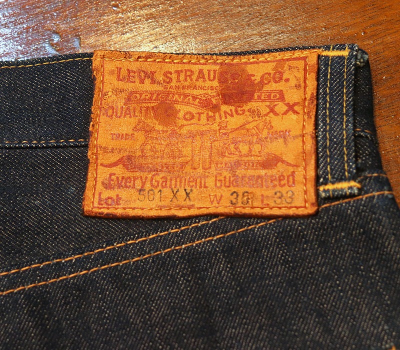1950s LEVIS 501XX LEATHER , NO WASH , W35 L32