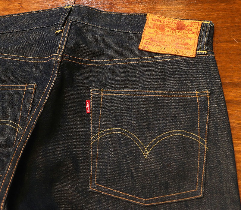 1950s LEVIS 501XX LEATHER , NO WASH , W35 L32 | NEW ITEM