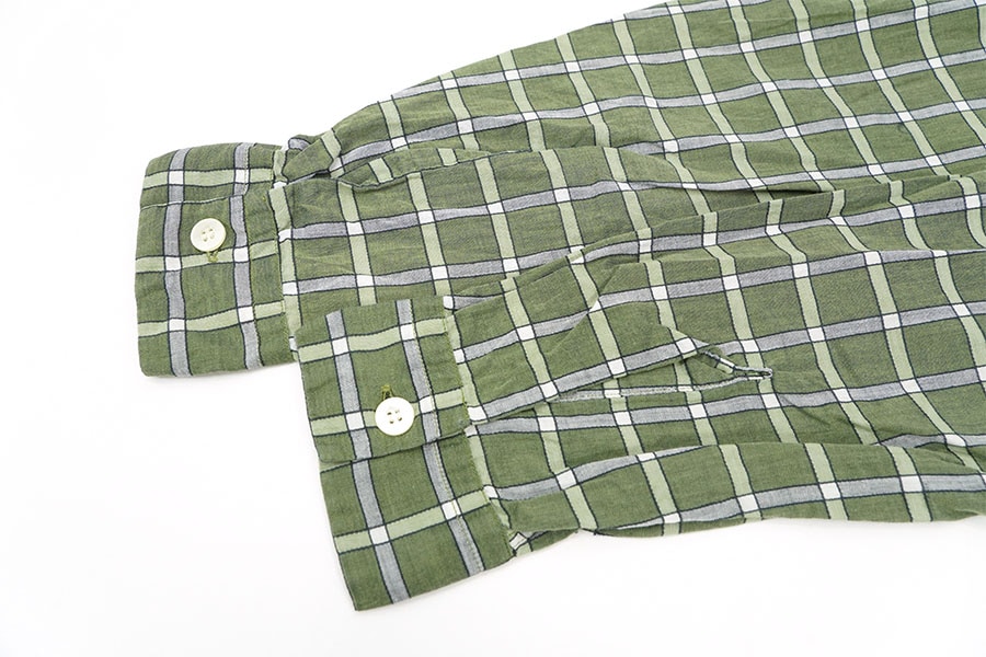 60's DONEGAL 好配色チェック 3点留め L/S ループカラーシャツ 表記(M