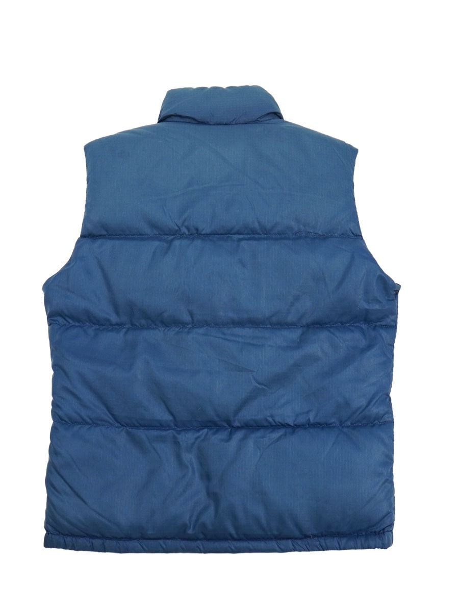 70's 茶タグ ノースフェイス リップストップ ダウンベスト ネイビー