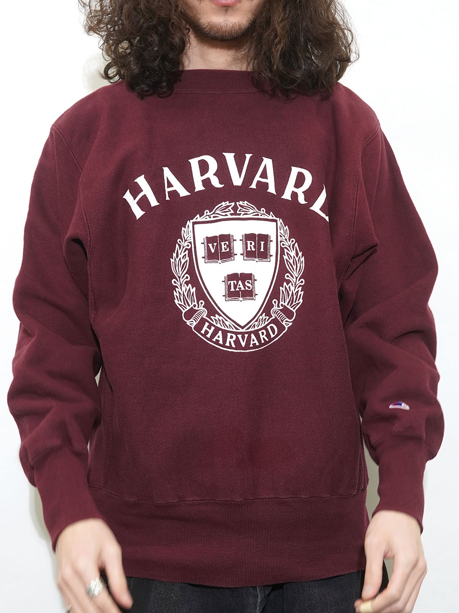 90's 刺繍タグ チャンピオンRW ''HARVARD'' 表記(M) エンジ USA製
