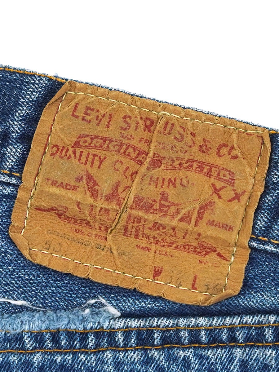 70s USA製 Levis 501 66後期 W36 カットオフショーツ 赤耳 70's Levi's リーバイス 501 66後期 デニムパンツ カットオフ 赤