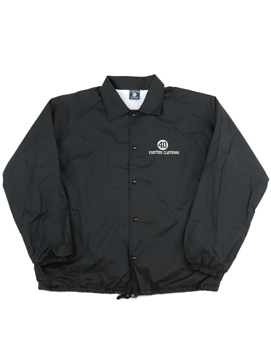 90's FORTIES CLOTHING ナイロンコーチJKT 黒 表記(L) トミー・ゲレロ