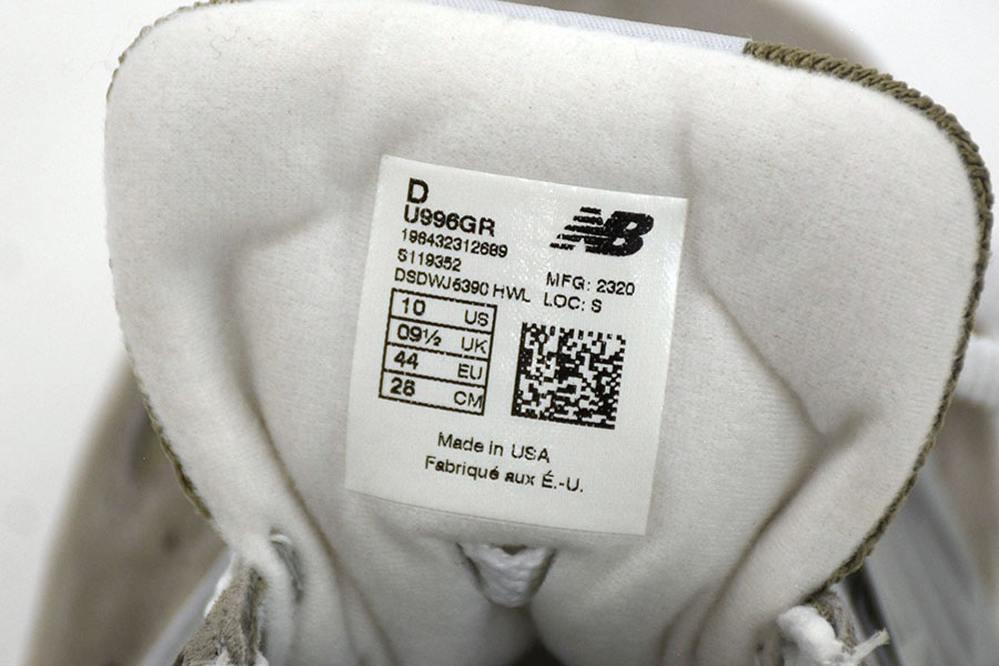 未使用 NEW BALANCE U996GR 表記(10D) USA製 | すべての商品